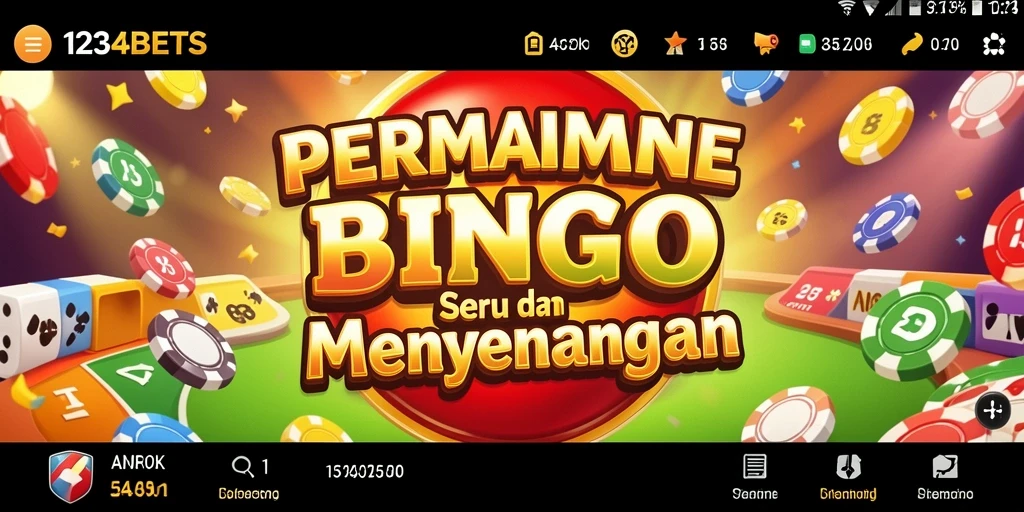 Screenshot utama 1234BETS menampilkan serunya bermain Bingo.