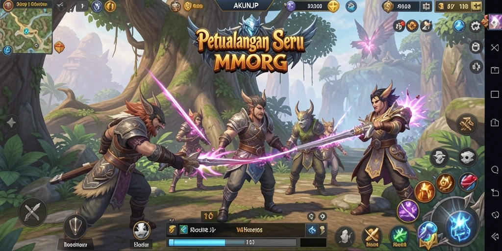 Gameplay AKUNJP dengan aksi pertarungan yang dinamis dan grafis memukau.