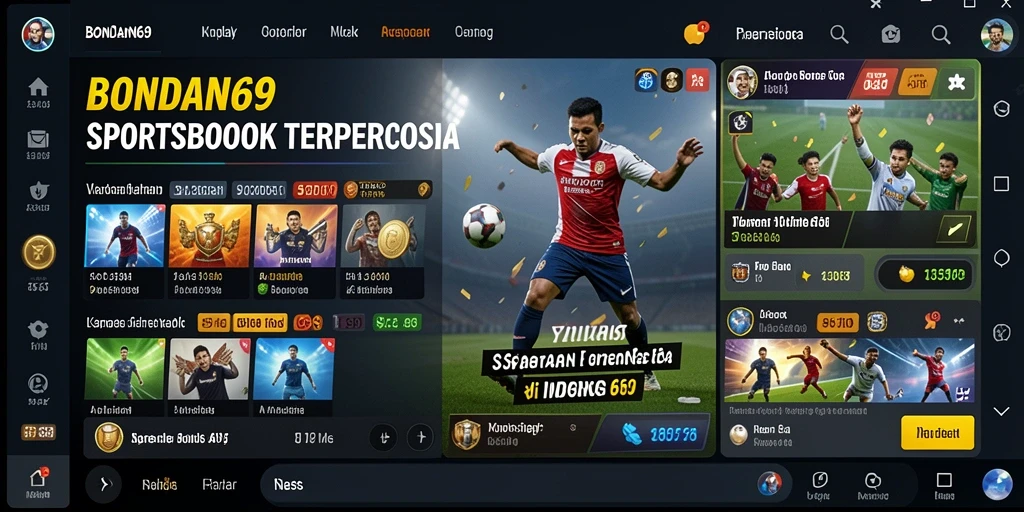 Tampilan antarmuka aplikasi BONDAN69 saat bermain sportsbook.