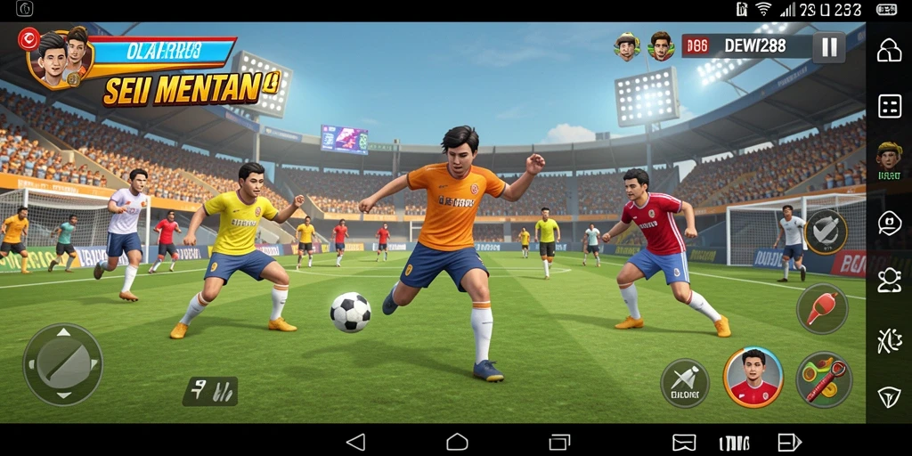 Screenshot DEWI288 menampilkan gameplay olahraga penuh aksi dan seru.