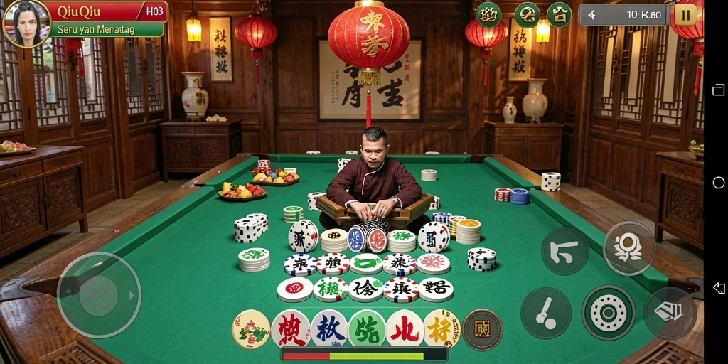 Tampilan gameplay seru H03 dengan kartu QiuQiu.