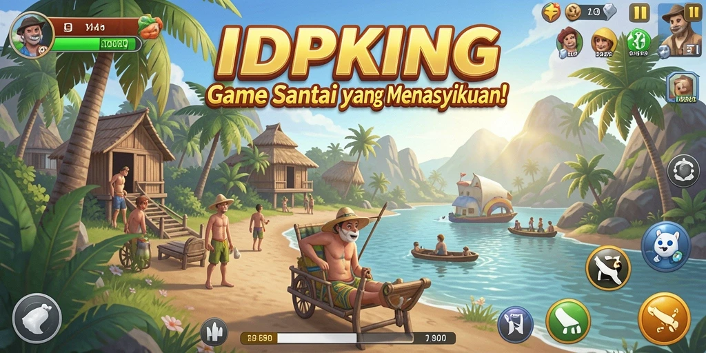 Screenshot utama IDPKING menampilkan gameplay yang mengasyikkan dan penuh warna.