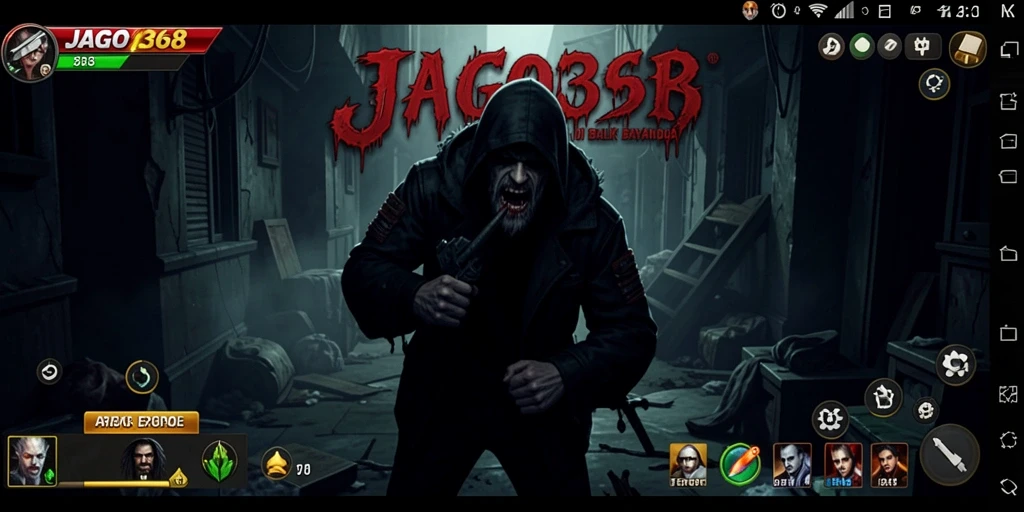Screenshot gameplay JAGO368 dengan suasana seram yang menegangkan.