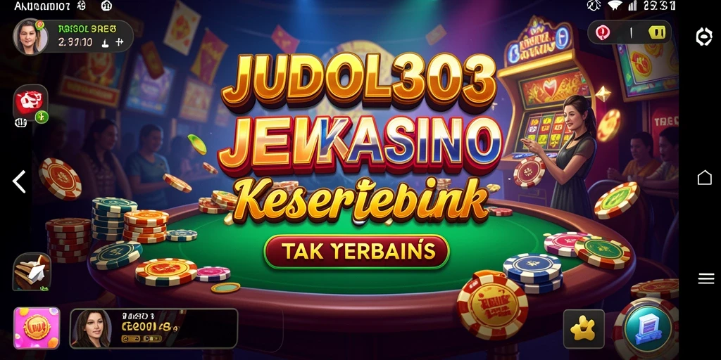 Screenshot gameplay JUDOL303 menampilkan lingkungan kasino yang menegangkan.