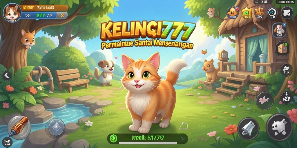 Tampilan gameplay KELINCI777 dengan kelinci lucu.