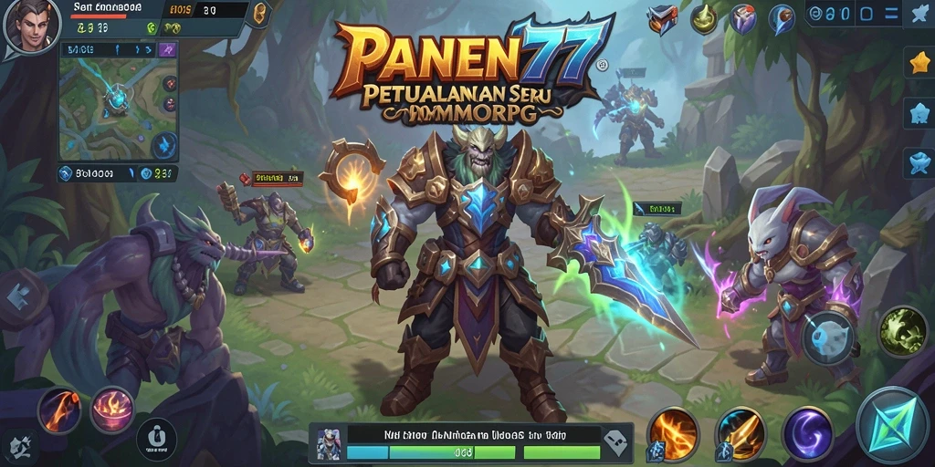 Screenshot gameplay PANEN77 yang menampilkan aksi petualangan MMORPG.