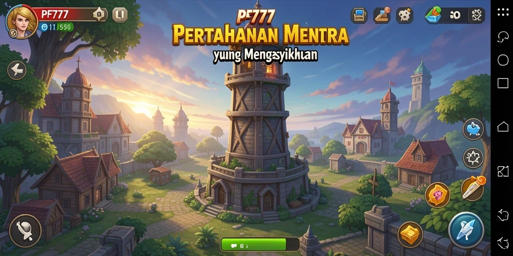 Gameplay menara pertahanan yang seru dan mendebarkan.
