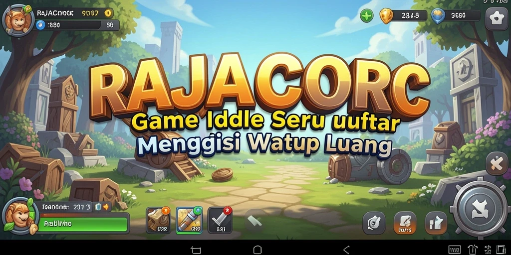 Tampilan gameplay menarik dari RAJACORC dengan mekanisme Idle.