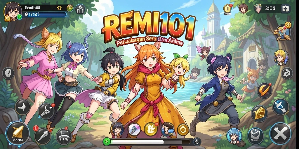 Tampilan menarik dari gameplay anime yang seru dan mendebarkan.