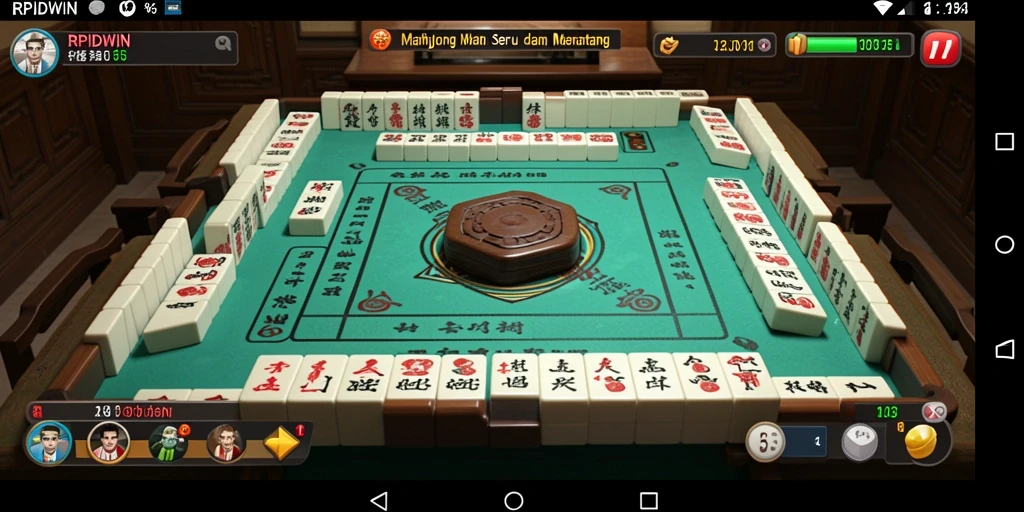 Screenshot RPIDWIN dengan tampilan gameplay Mahjong yang menarik.