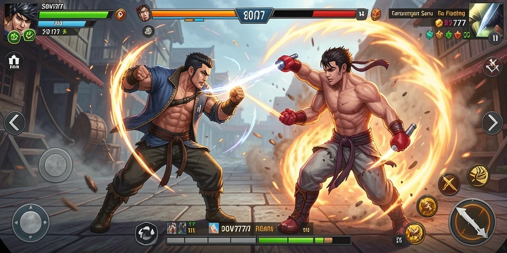 Tampilan gameplay SOV777 yang intens dan seru saat bertarung.