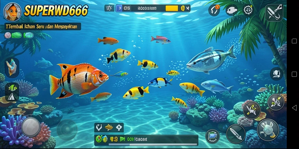 Gameplay seru dalam Tembak Ikan SUPERWD666.
