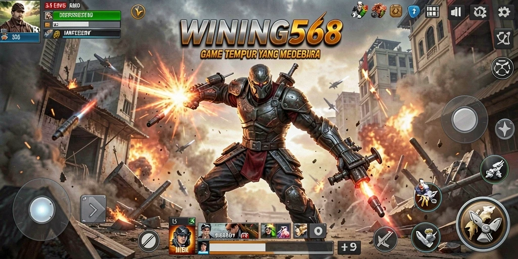 Tampilan gameplay TPS yang menegangkan di WINNING568.