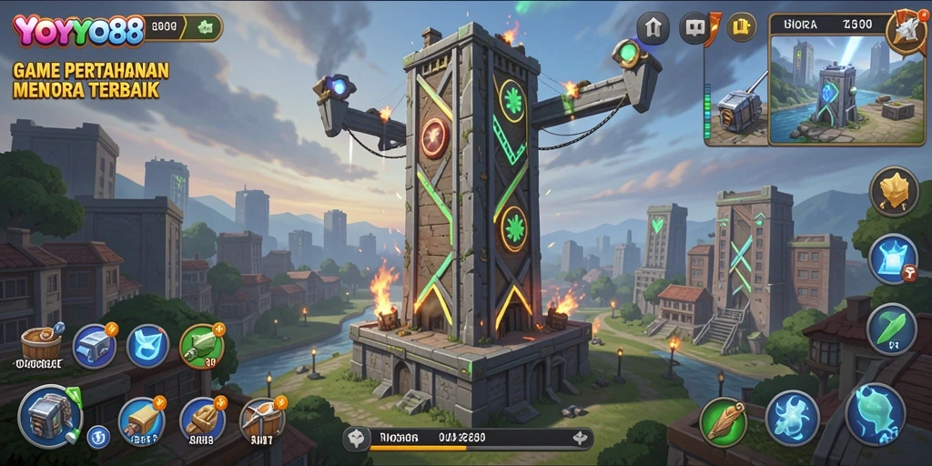 Tampilan permainan YOYO88 yang seru dalam Tower Defense.