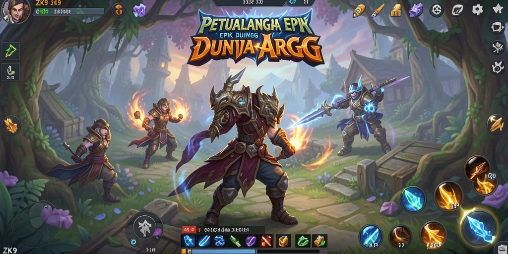 Screenshot gameplay ZK9 menampilkan aksi pertarungan yang intens.